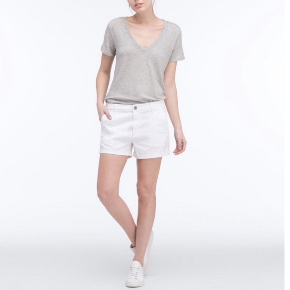 AG ADRIANO GOLDSCHMIED White The Tristan Tailored Short 24R